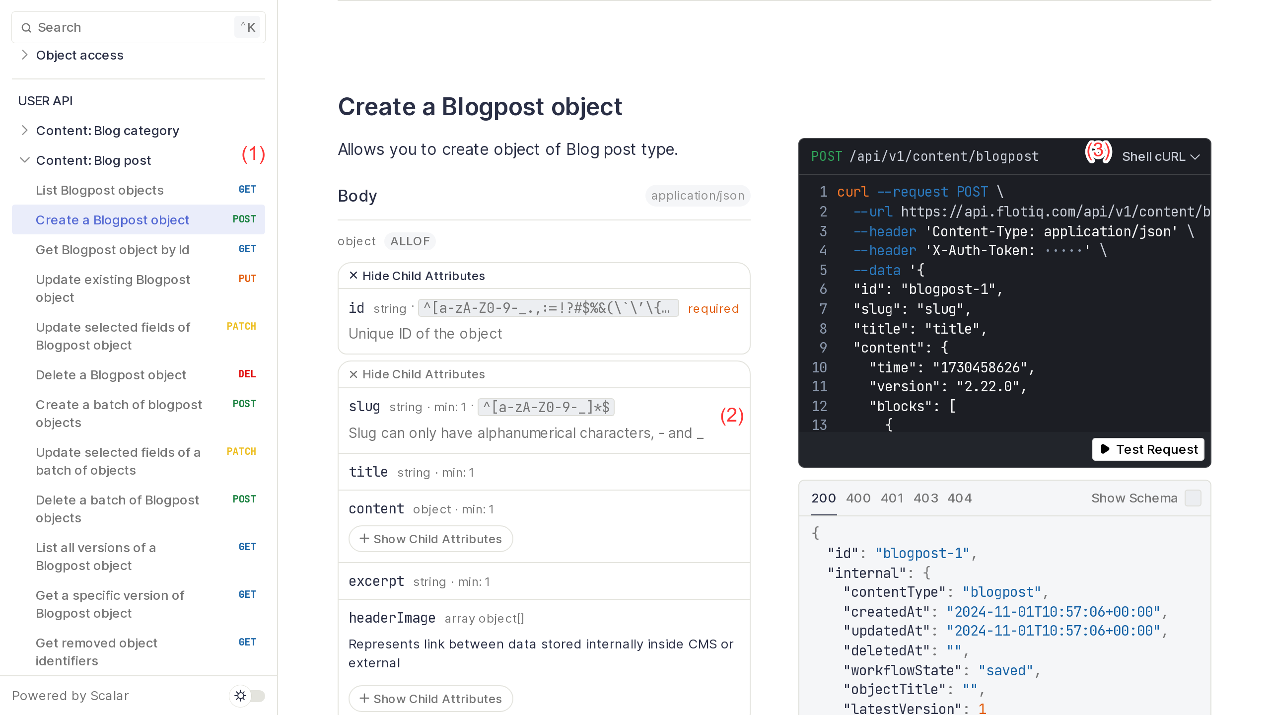 Automatically generated API docs are perfect for sharing your API with other developers